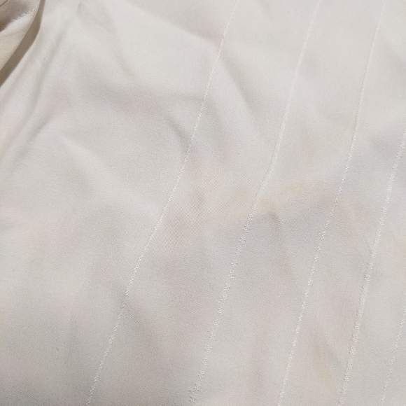 Alfani Men's Creamy Beige Silk Button Down Shirt Short Sleeve - Picture 10 of 13